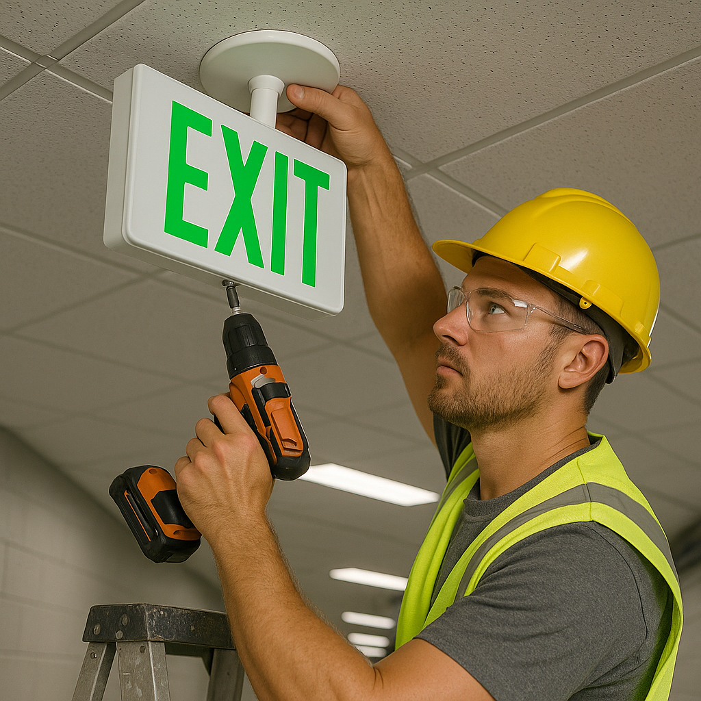 Economy Edge-Lit LED Exit Sign – Red or Green