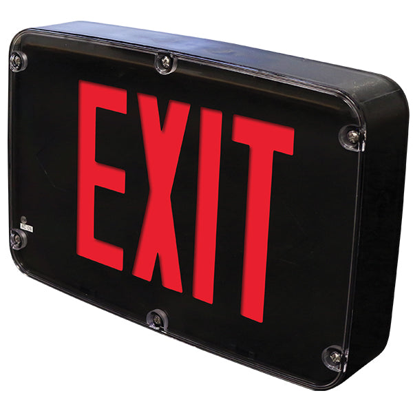 Exit Sign, Vandal Proof - Red LED - NEMA 4X