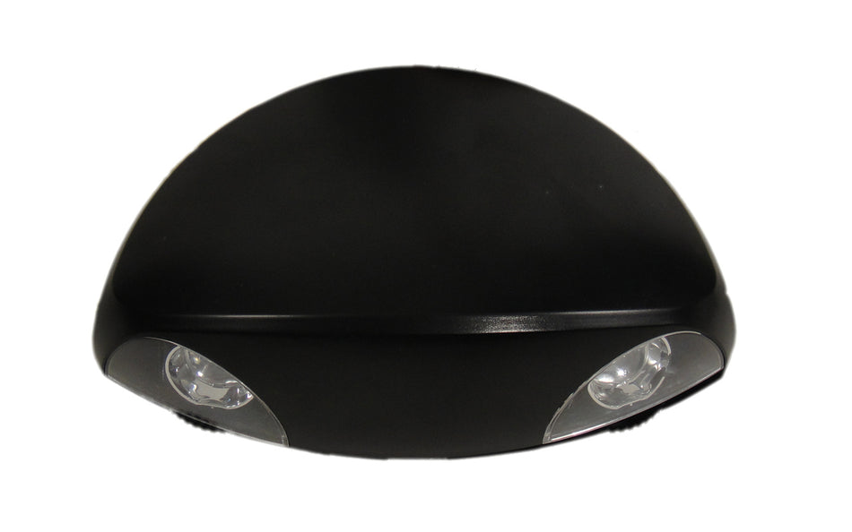 Black Emergency Light - All LED - Half-Dome Architectural