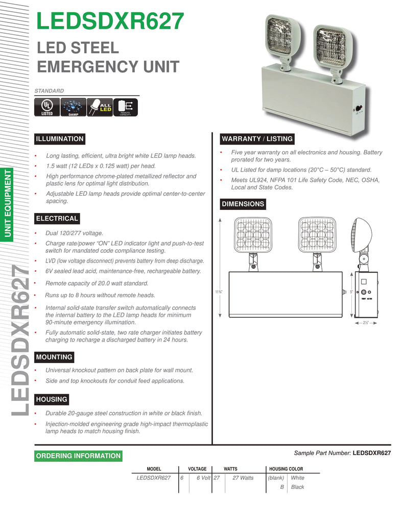 LEDSDXR627 Emergency Light