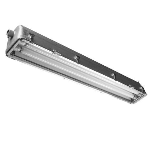 Marine fluorescent light fixtures top