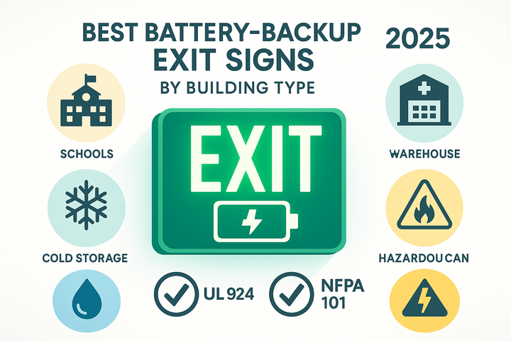 Best Exit Sign Battery Backup by Building Type