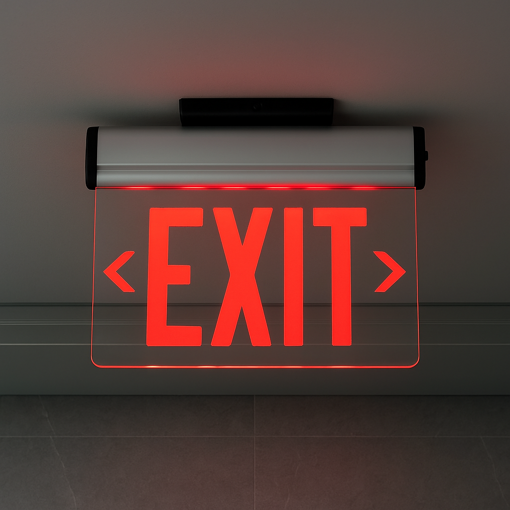 Modern Edge-Lit Exit Sign