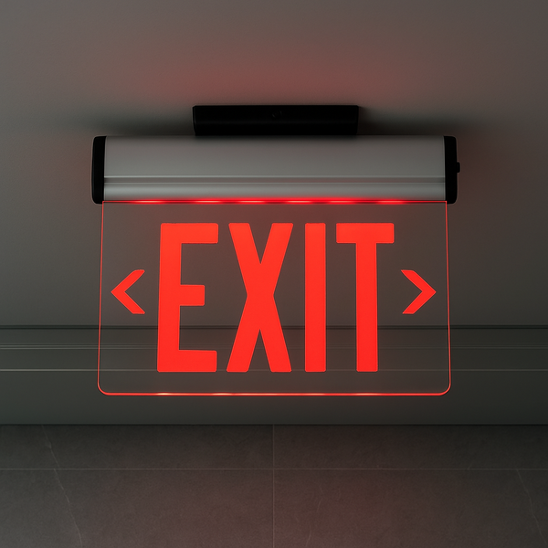 Modern Edge-Lit Exit Sign