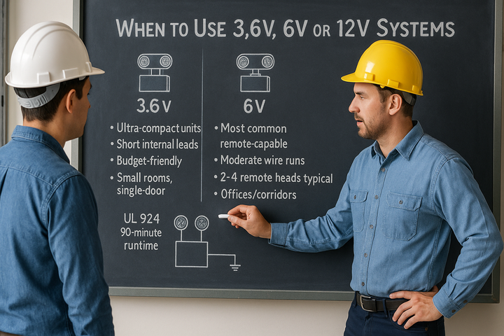 Emergency Light Voltages Explaining When to Use 3.6V, 6V or 12V Systems
