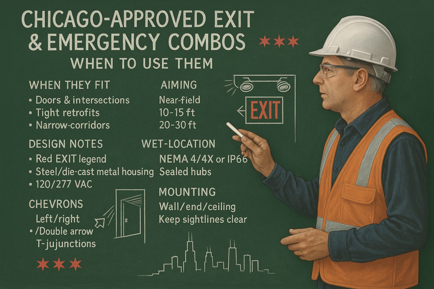 Chicago Exit Signs - When to use them explained