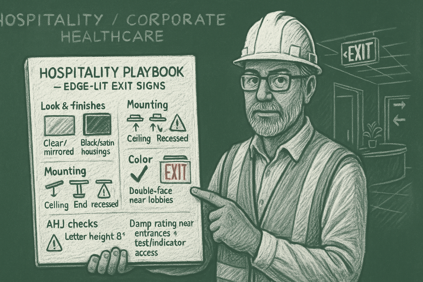 Edge‑Lit Exit Signs Playbook