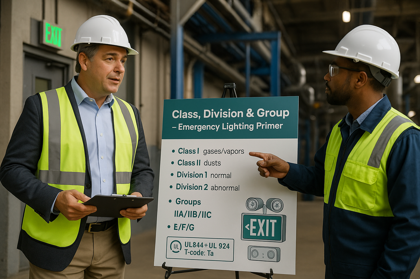 Hazardous Emergency Lighting Class / Group Explanation