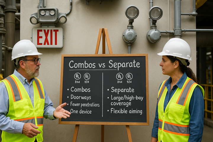 Hazardous-Location Exit/Light Combos vs Separate Engineer Discussion