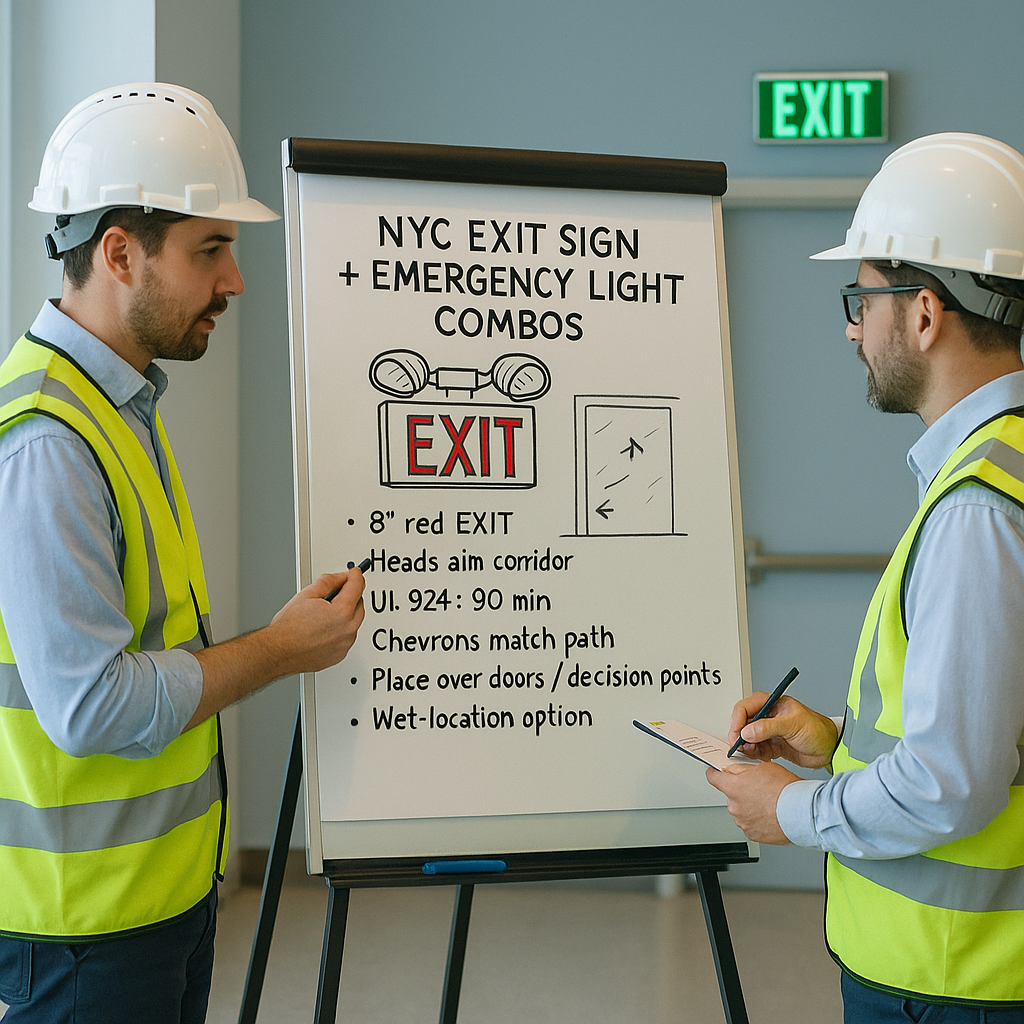 NYC Exit Sign Combo Explained