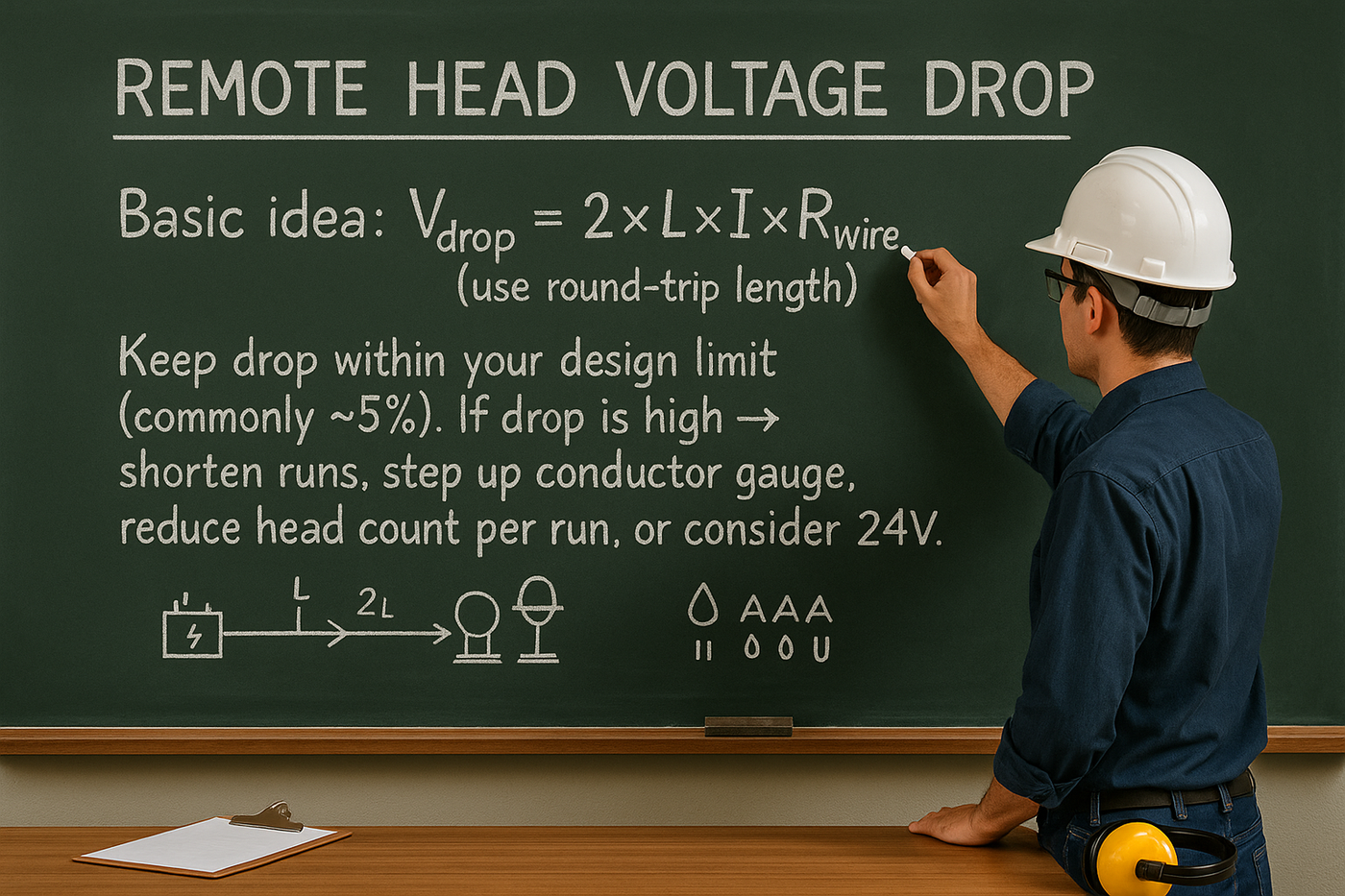 Remote Head Voltage Drop Instruction
