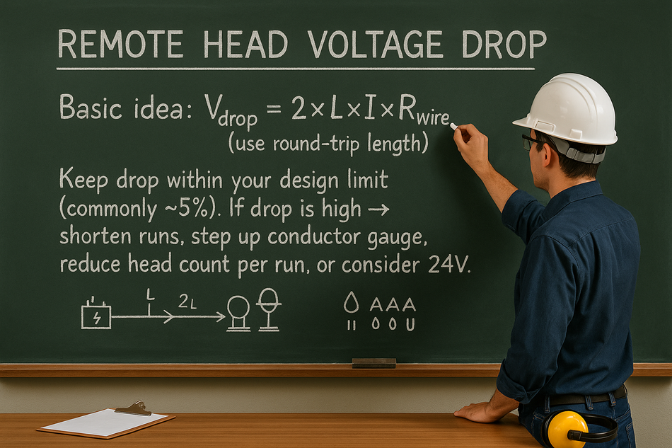 Remote Head Voltage Drop Instruction