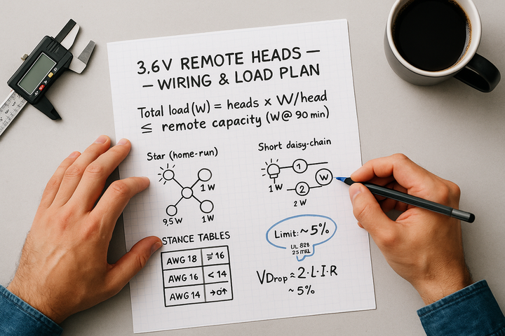 3.6V Remote Head Wiring & Load Planning