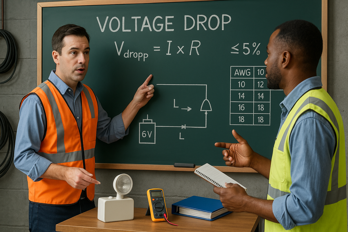 Emergency Light Voltage Drop