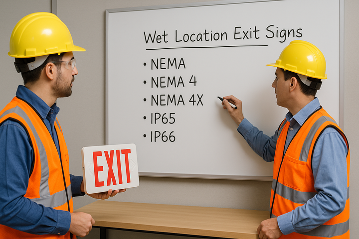 Wet-Location Exit Signs: Outdoor Guide