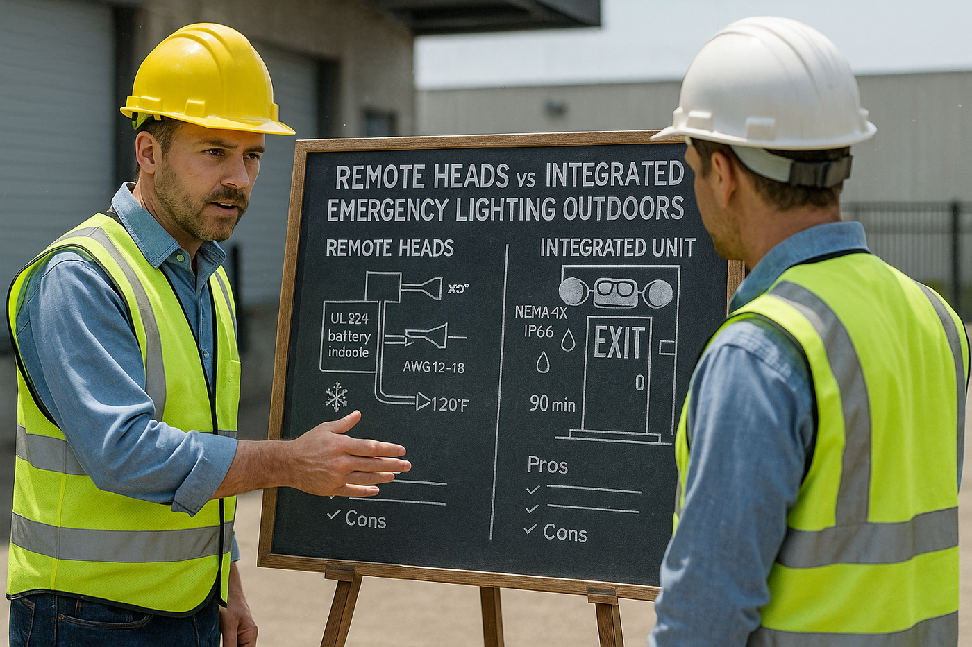 Remote Heads vs Integrated Emergency Lighting Outdoors Discussion