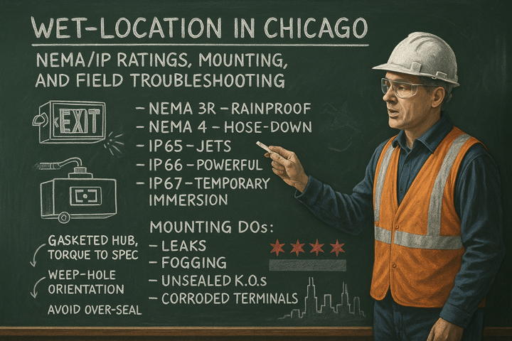 Wet‑Location in Chicago: NEMA/IP Ratings, Mounting, and Field Troubleshooting Engineer Discussion