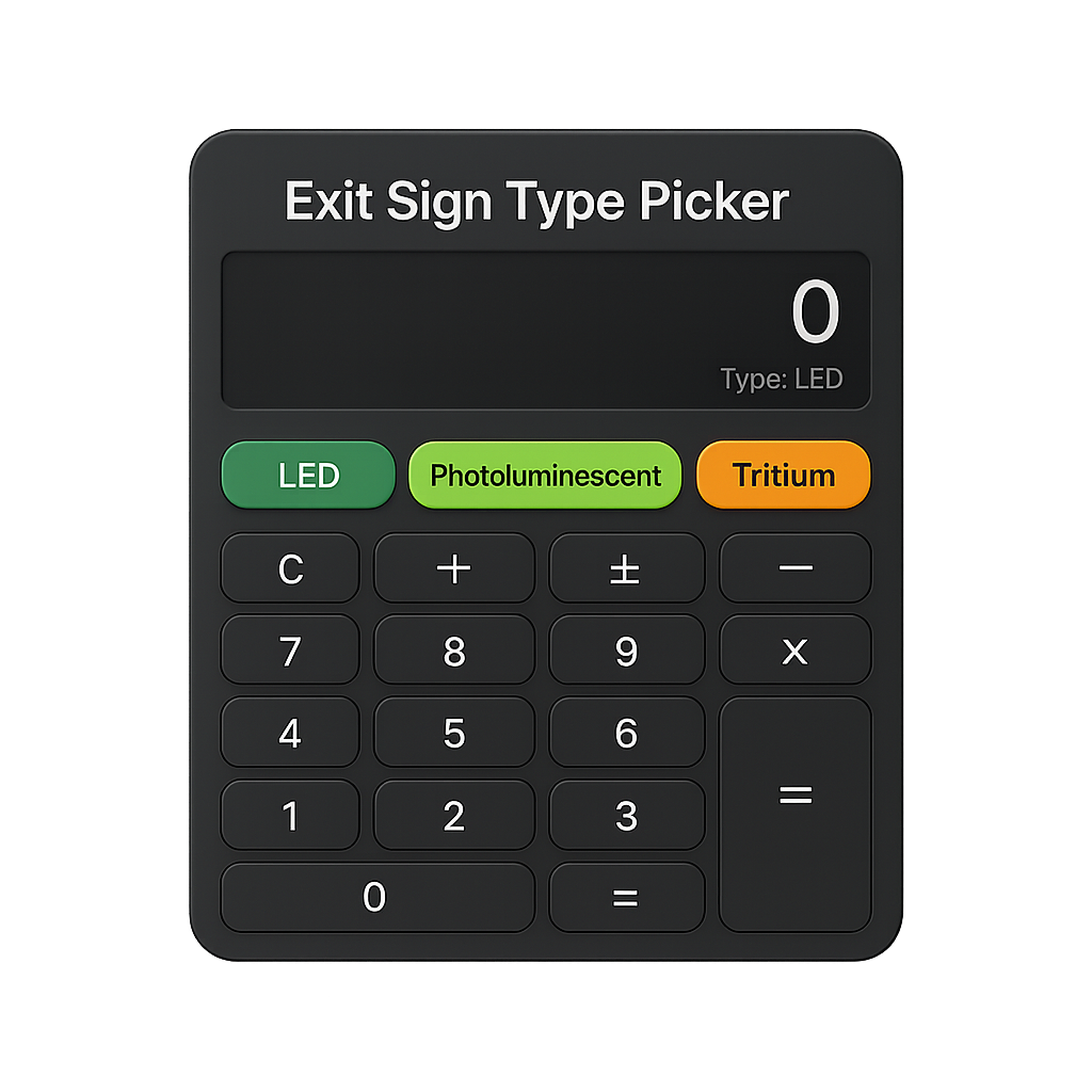 Exit Sign Type Picker