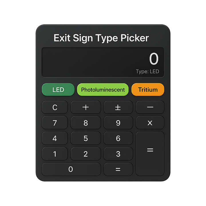 Exit Sign Type Picker