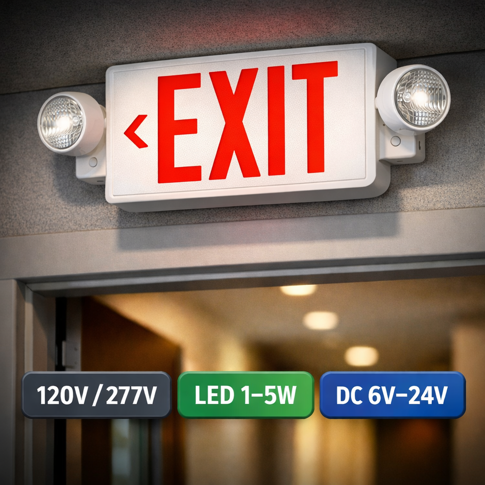 Exit Sign Voltage and Wattage Guide