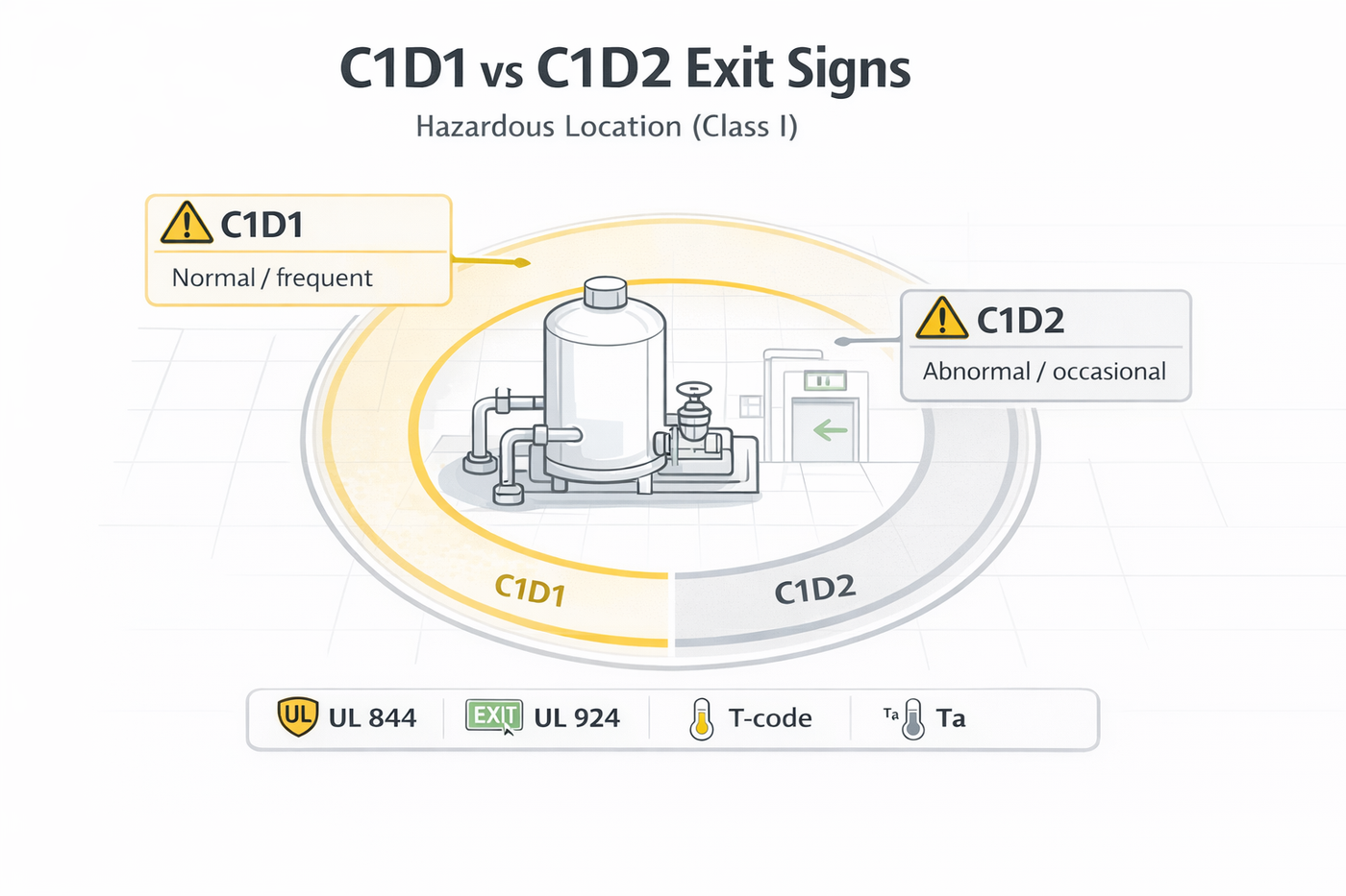 Class 1 Div 1 vs. Div 2 (C1D1 vs C1D2) Diagram