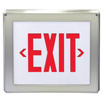 Heavy-duty steel LED exit sign with rugged construction
