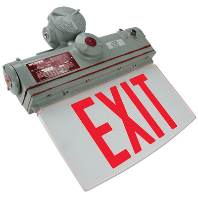 Class II Div 2 Exit Signs - Red Letters