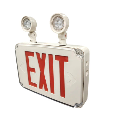 Wet Location Exit Signs with Lights Combo Collection
