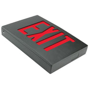 Angled View of Red LED Exit Sign without Chevron Knockouts – 400U Universal