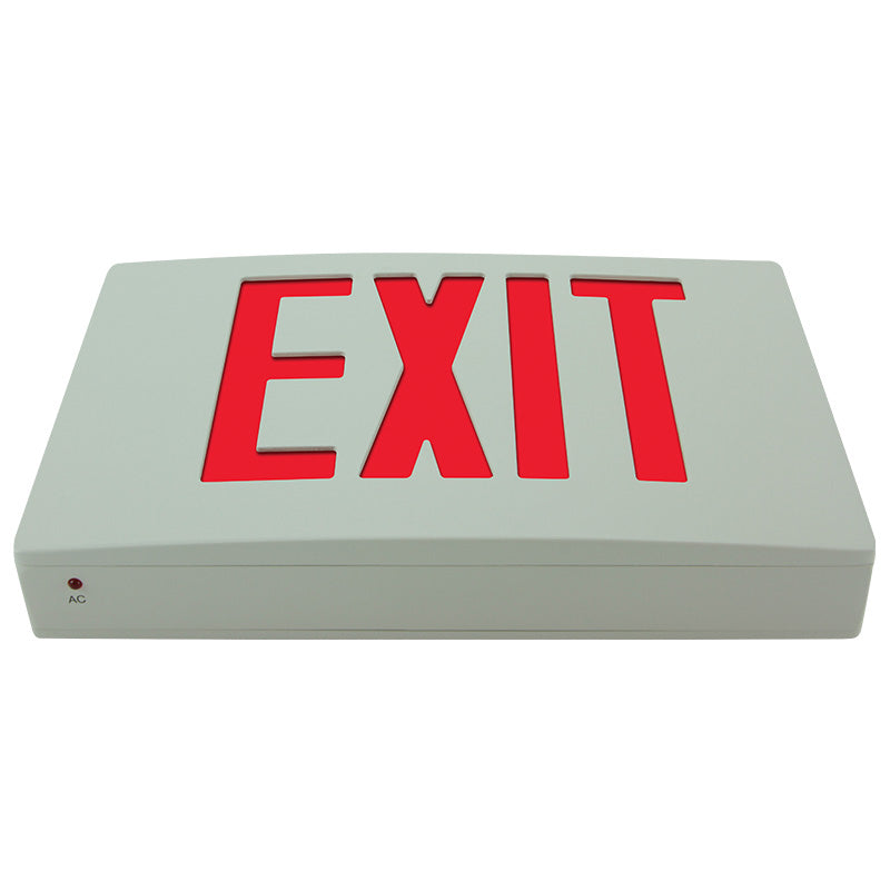 Side View of Red LED Exit Sign – Die-Cast Aluminum Universal Mount
