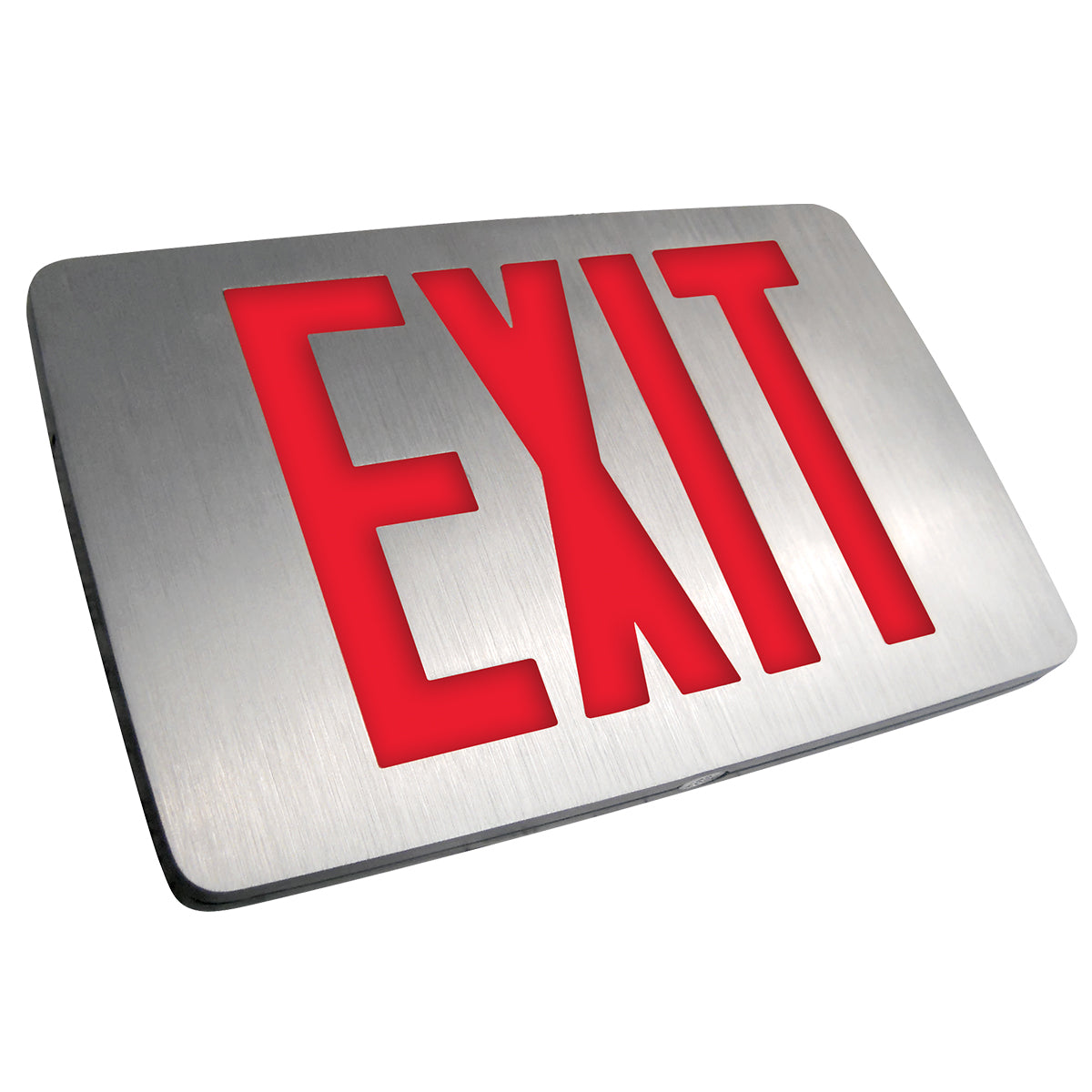Ultra-Slim Die-Cast LED Exit Sign – Red or Green, UL 924
