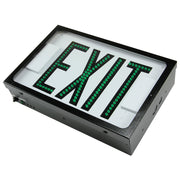 Steel Direct-View LED Exit Sign with Green Letters – Right Angle