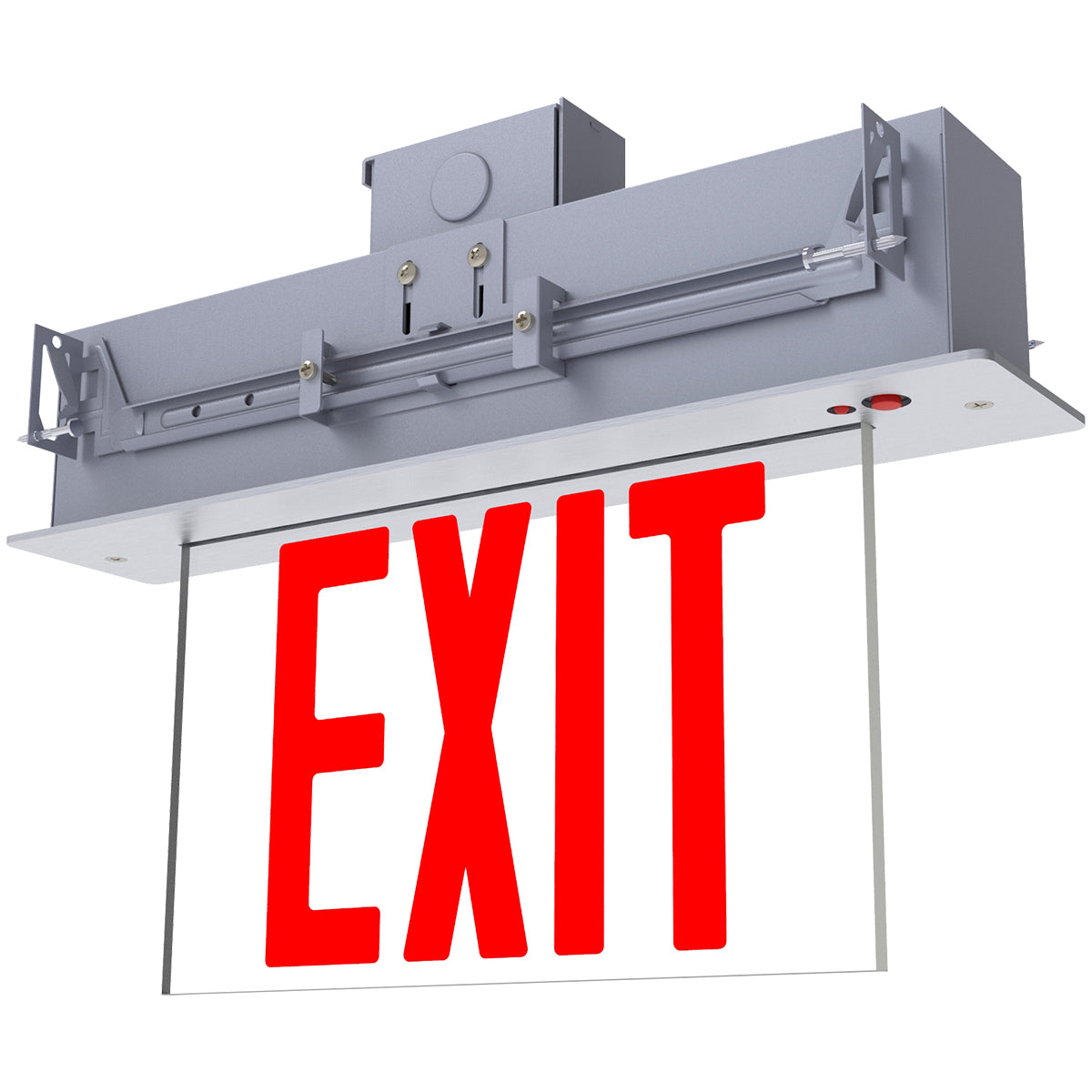 アルミニウム LED EXIT サイン Edge-Lit LED Exit Sign – Universal Mount, Battery Backup