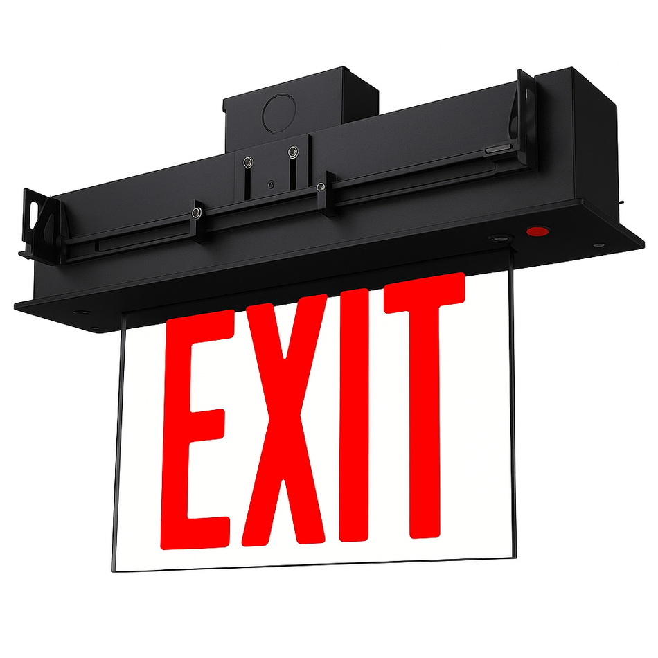 edge-lit recessed black mount