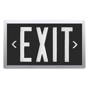 Black Self-Luminous Exit Sign – Aluminum Frame, 10-Year Lifespan