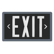 Self-Powered Black Exit Sign – Gray Frame, No Electricity Needed