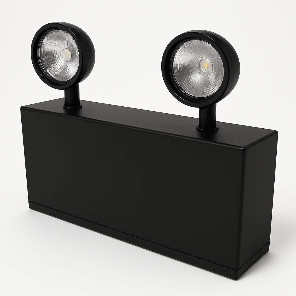 Chicago Compliant Steel LED Emergency Unit - black housing