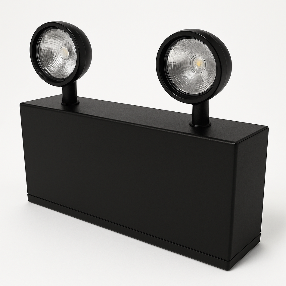 Chicago Compliant Steel LED Emergency Unit - black housing
