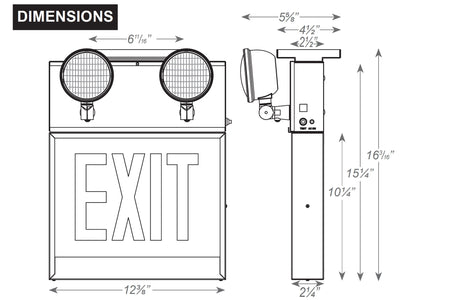CALEDCXTEU chicago approved exitemergency combo dimensions