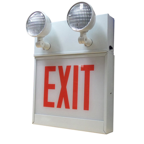 Steel LED Exit Sign with Emergency Lighting for Chicago Code
