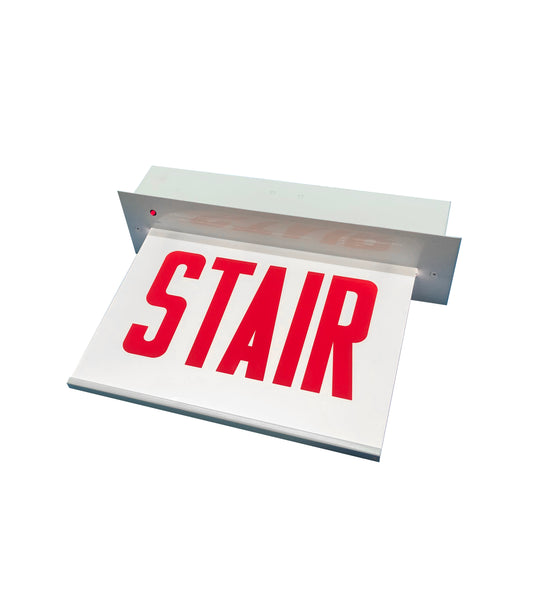 Recessed Edge-Lit Exit / Stair Sign - Chicago-Approved