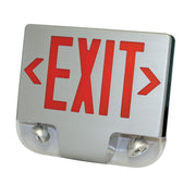 Red Die-Cast Aluminum LED Exit & Emergency Combo Aluminum Housing