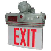 CP-EXP explosion proof edge-lit exit sign with IP65 cast aluminum housing