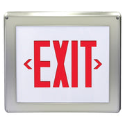Hazardous-location LED exit sign - Red Letters – front view with clear EXIT legend