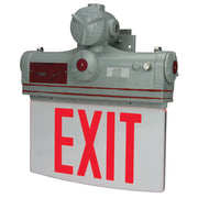 CP-E red explosion proof edge-lit exit sign for Class I Div 2 hazardous locations
