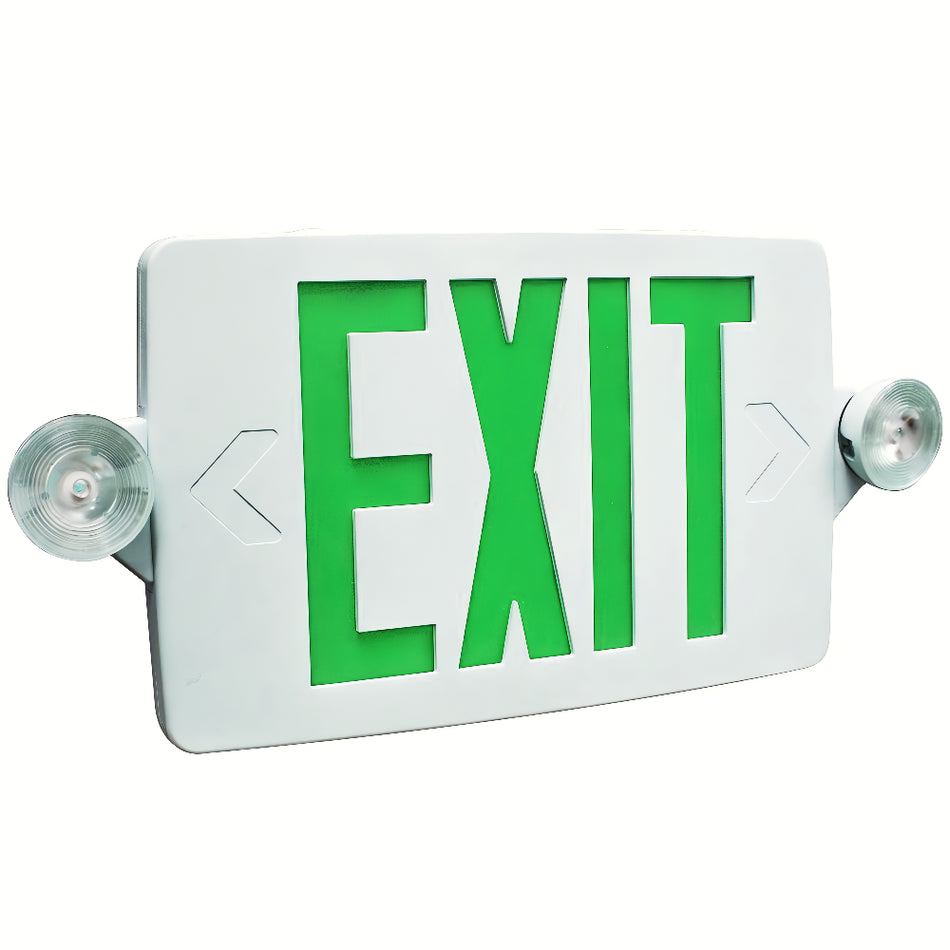 CTXTEU Emergency Light/Exit Combo – Green Letter Color