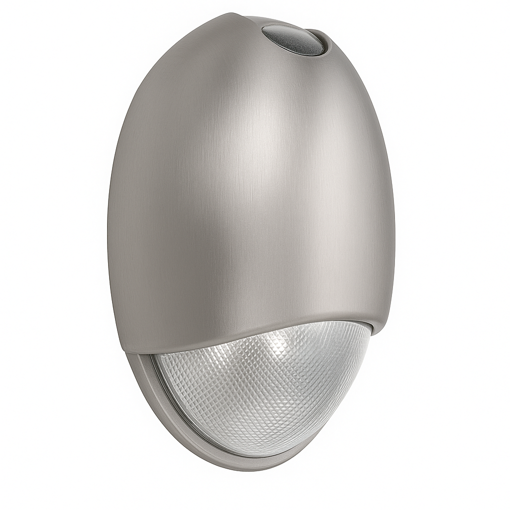 Decorative Outdoor LED AC Die-Cast Wall-Pack Emergency Unit - Nickel
