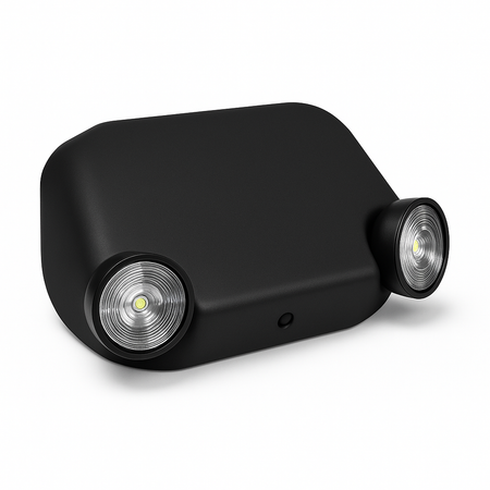 LED Low Profile Thermoplastic Emergency Light - black housing