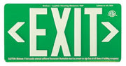 Green Photoluminescent Exit Sign – 100-ft Visibility, Explosion-proof