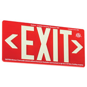 Red Photoluminescent Exit Sign – 100-ft Visibility, Explosion-proof